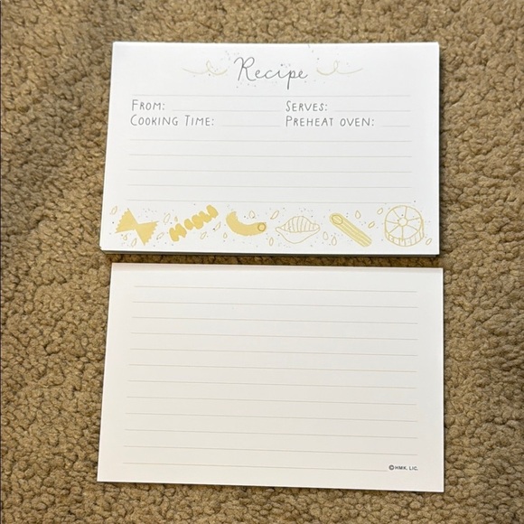 Other - 35 Recipe Cards with Gold Accents